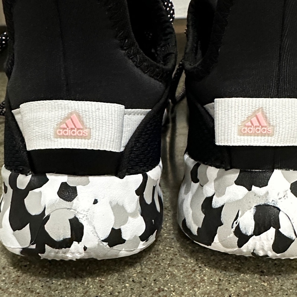 Adidas Black and White Patterned Sneakers - Picture 3 of 5